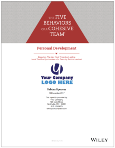 Five Behaviors Personal Development Report